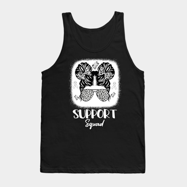 Lung Cancer Awareness Support Ribbon Tank Top by David Brown